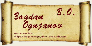 Bogdan Ognjanov vizit kartica